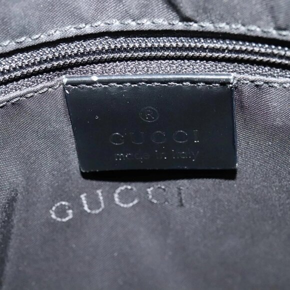 GUCCI Shoulder Bag Enamel Black Silver 002 1038 Auth ti3139 - Picture 10 of 16